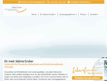 Tablet Screenshot of dr-sabinegruber.at